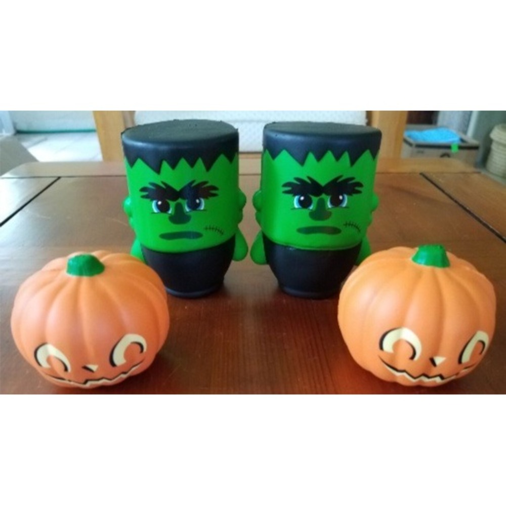 Creatology Halloween Squishy Set 4pc Frankenstein and Pumpkin Slow Rise Foam